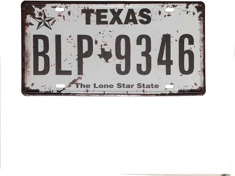 ROOKOPR Texas License Plate Aluminum Novelty Car Decor License Plates 12"x6" Front of Car Decorative Retro Rusty License Plate for Men Women Car-43 - Image 5
